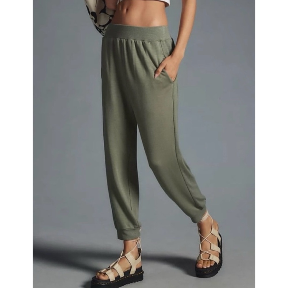 ANTHROPOLOGIE • Daily Practice Olive Green Relaxed Fit Joggers, 3X - Picture 2 of 16